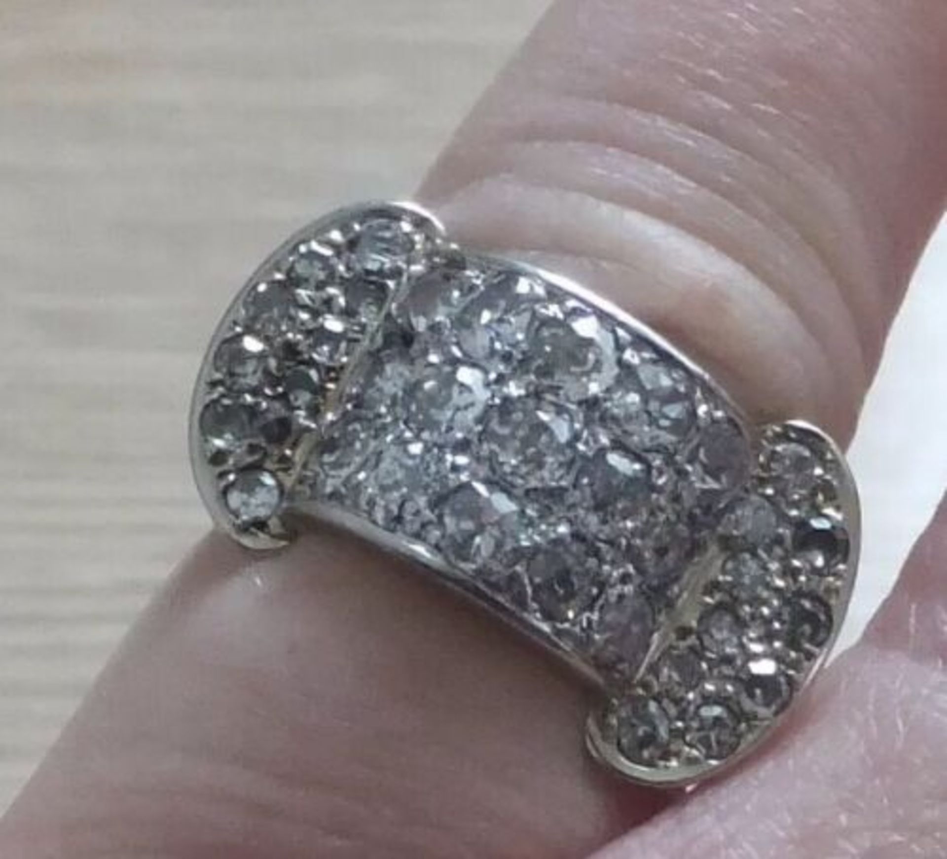 Antique Platinum Diamond 1930's Art Deco Ring - Image 2 of 5