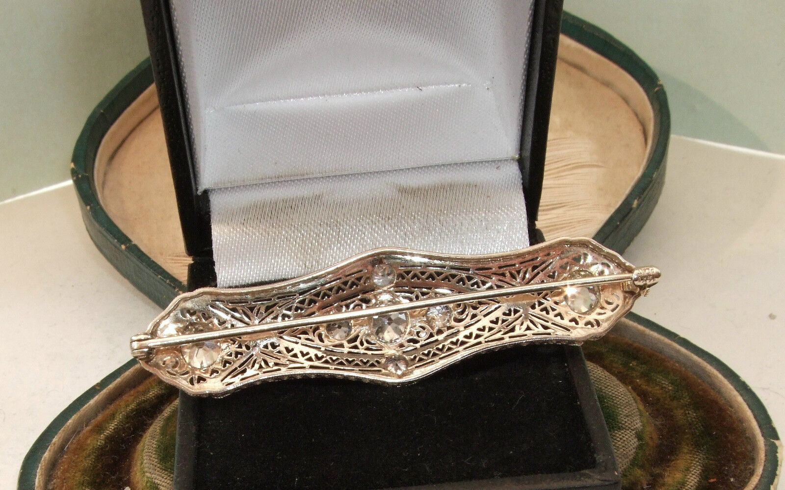 Antique Platinum Diamond Art Deco Gold Brooch - Image 5 of 6