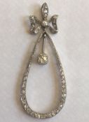 Antique Platinum 18ct Gold Diamond Pendant