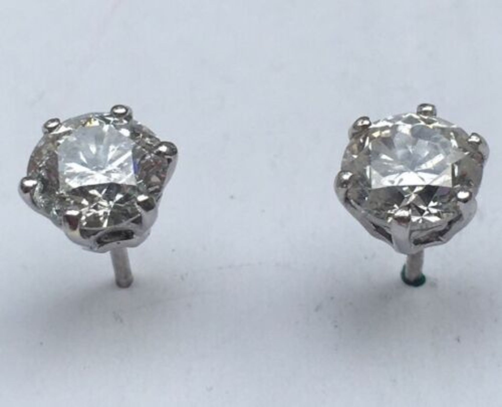 3.60ct Diamond Solitaire Earrings 18ct Gold Studs