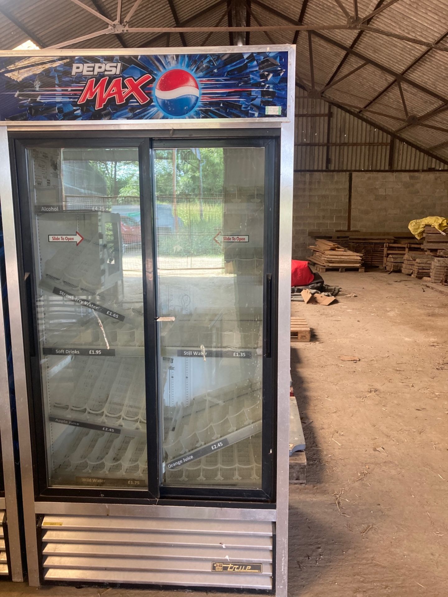 Double door Pepsi Max bottle fridge