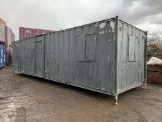 32ft Portable Office Site Cabin Canteen Welfare Unit Anti Vandal Steel