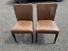 Leather dining chairs X6