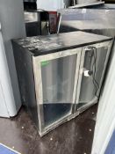 Fridge with glass front