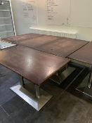 Wooden Table Chrome Base