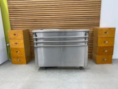 Stainless Steel Servery Counter On Wheels