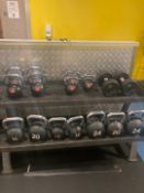 Kettle bells including racking