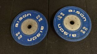 Bison 20Kg Bumper Weight Plate X2