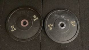 Tufftech 5Kg Bumper Weight Plate X2