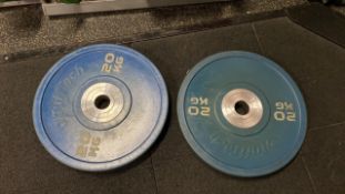 Tufftech 20Kg Bumper Weight Plate X2