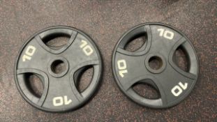 10Kg Bumper Weight Plate X2