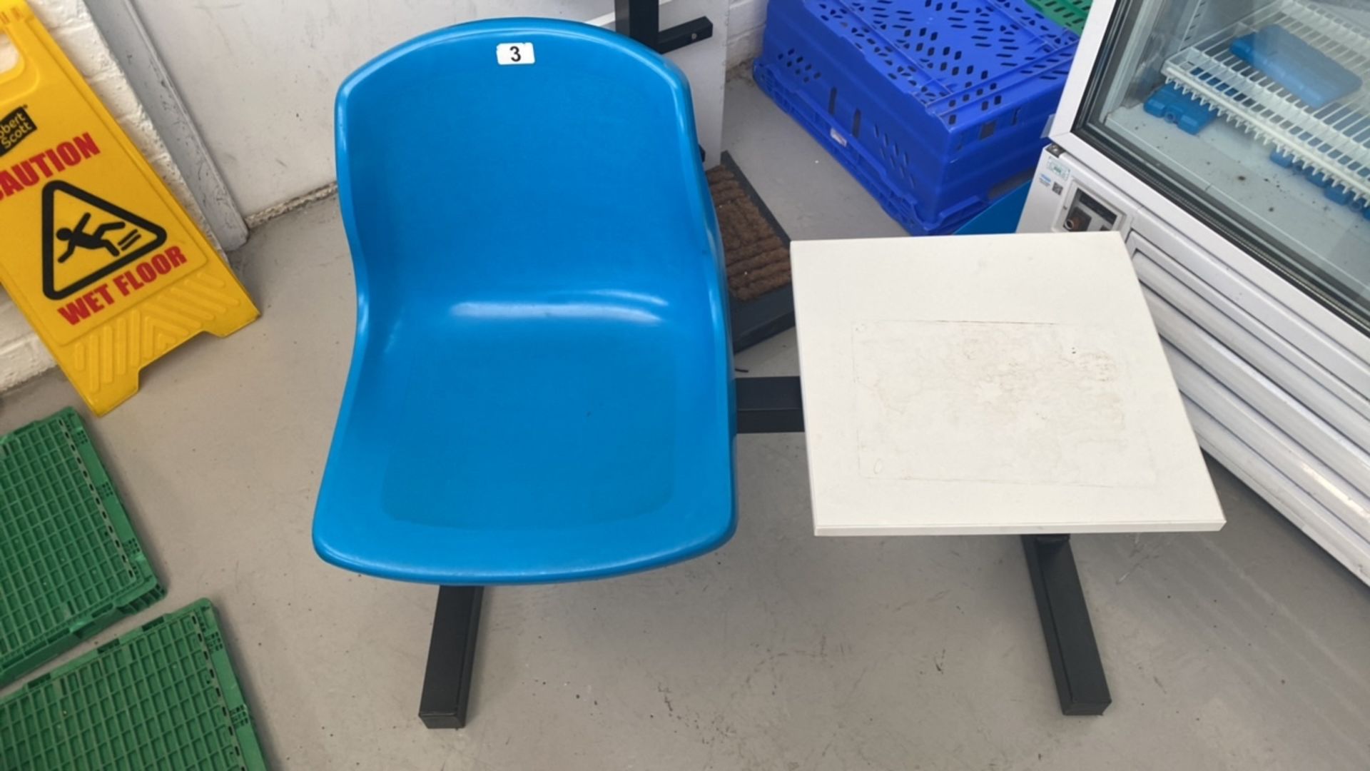 Plastic Chair with Table - Image 3 of 3