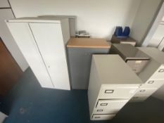Assortment of Filing Cabinet X3 and Storage Units X2
