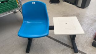 Plastic Chair with Table
