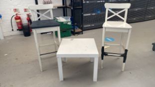 High Stool X2 with Table