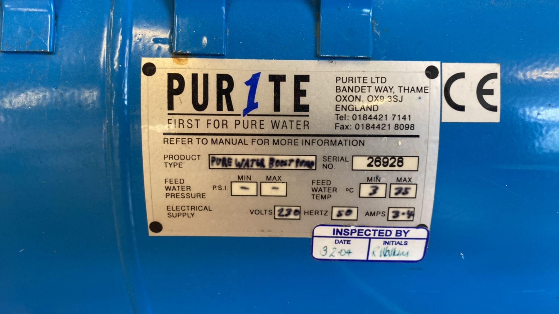 Purity Pure Water Pressure Tank - Image 3 of 5