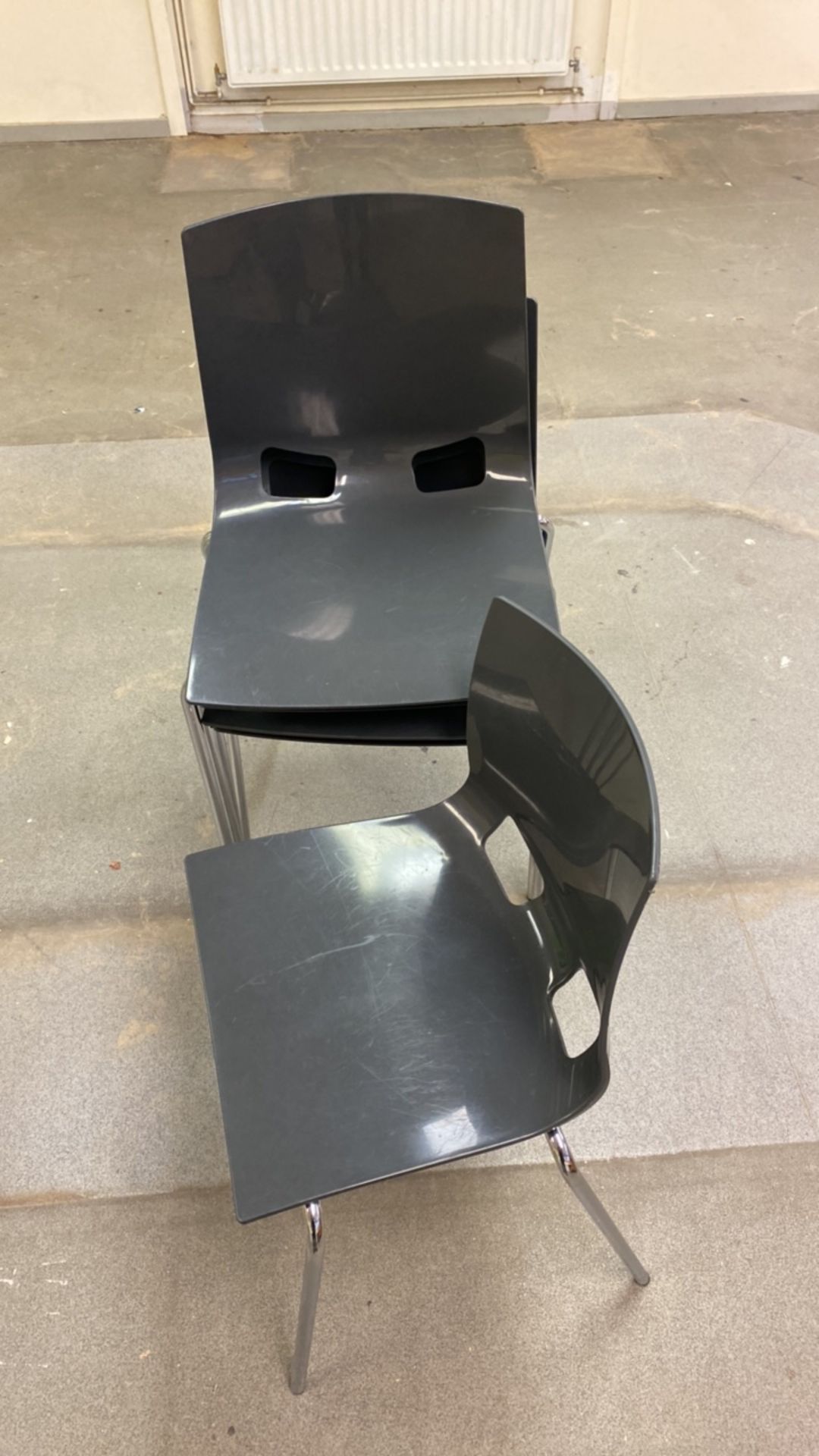 Plastic Grey Chair X6 - Image 2 of 3