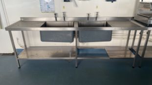 Stainless Steel Double Sink Unit