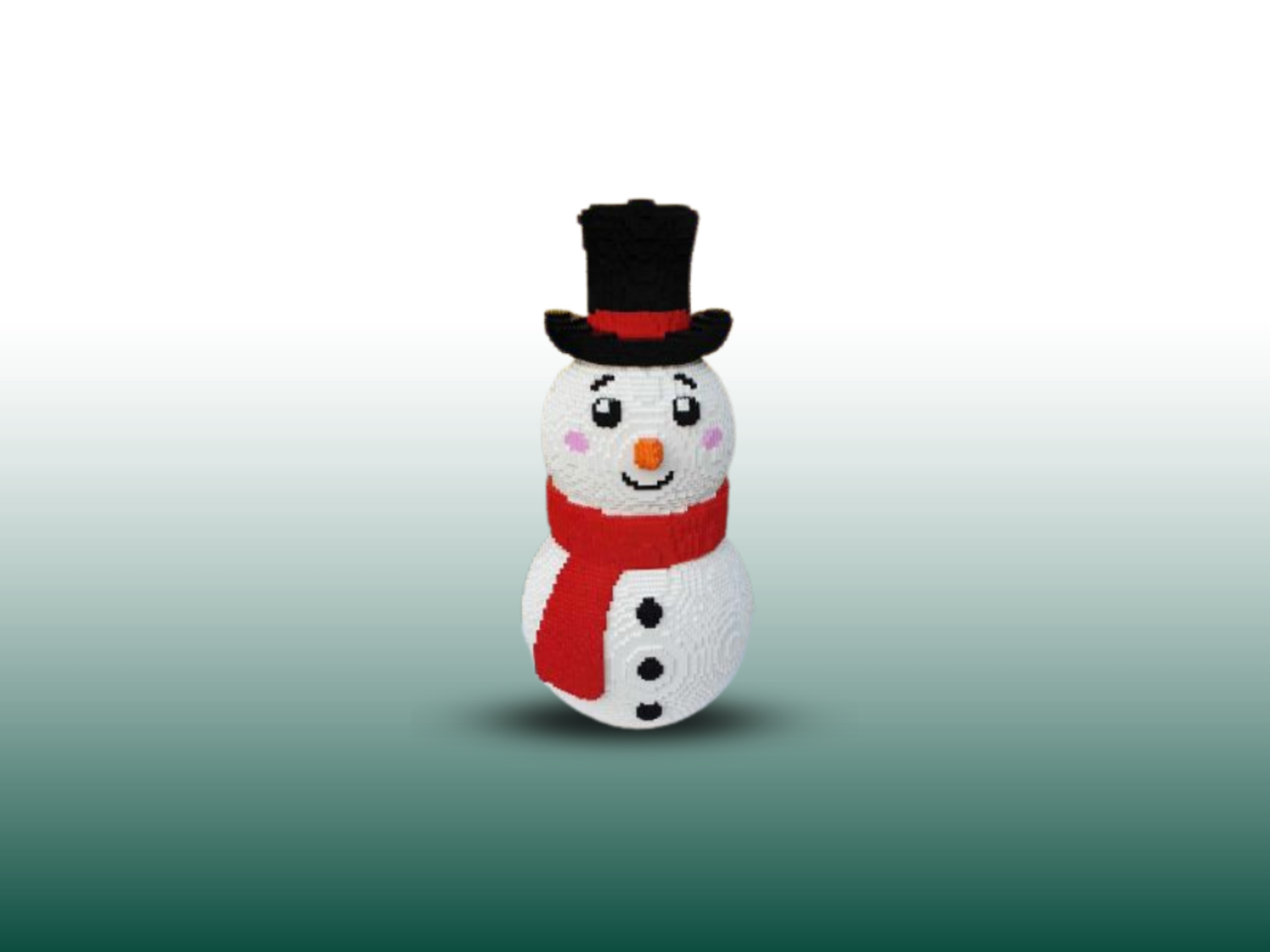 Large Snowman Lego Statue