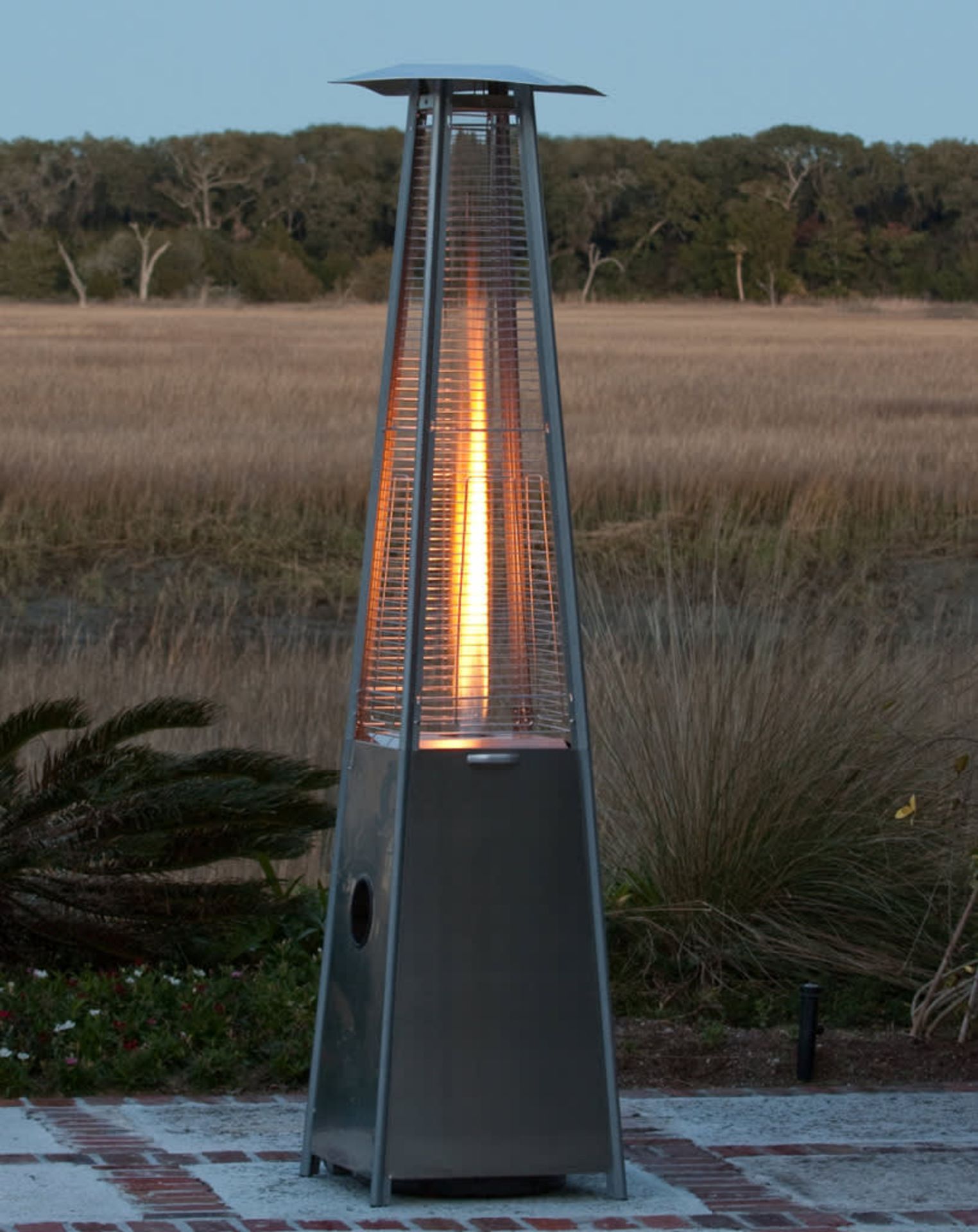 Brand New Boxed Commercial Pyramid Patio Heater (Approx 2.3M Tall X 50Cm Wide X 50Cm Deep)