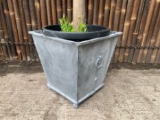 Quality new Matching pair Classic Ornate Steel Planters In Lead Finish On Ball Feet With Handles (50
