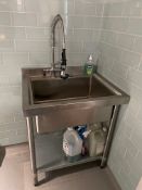 Stainless Steel Sink With Wash Tap