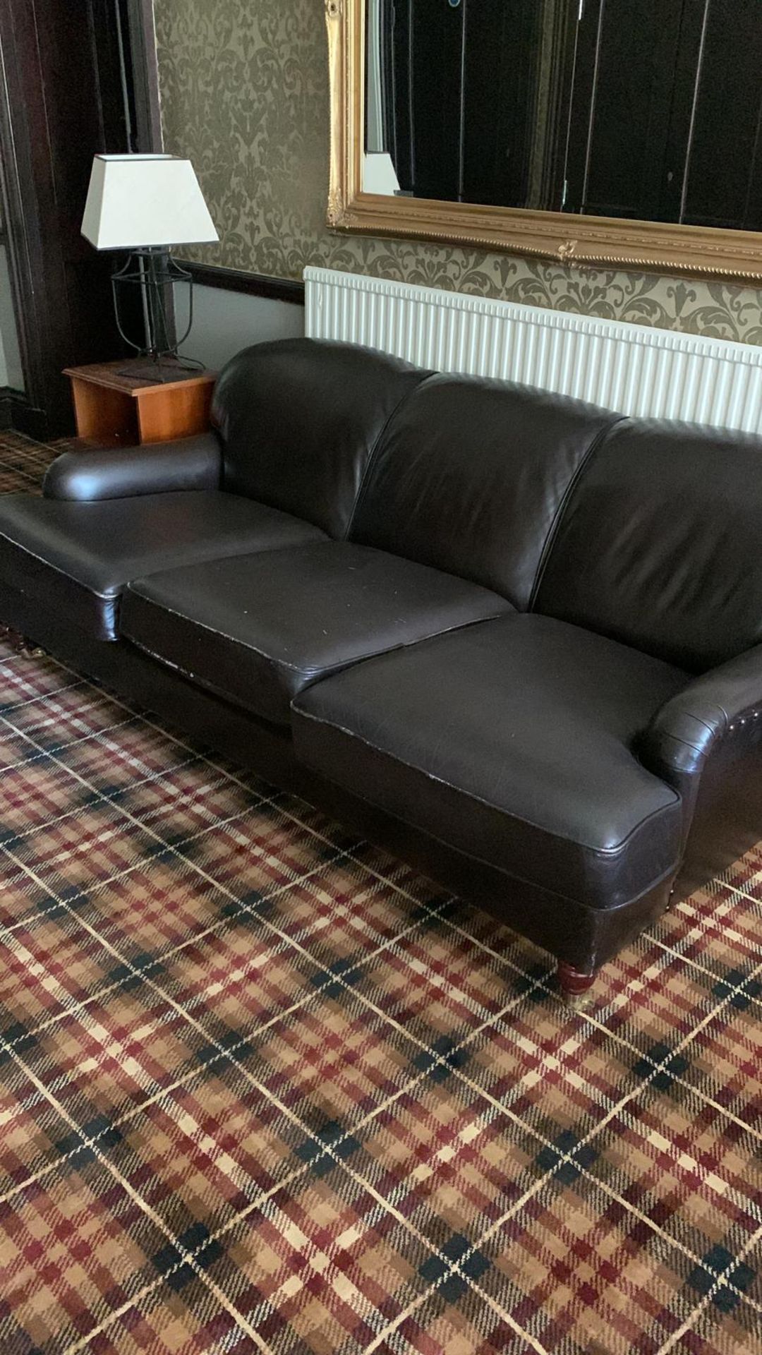 3 Seater Brown Sofa