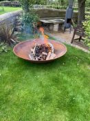 Contemporary Rustic Firepit On Base