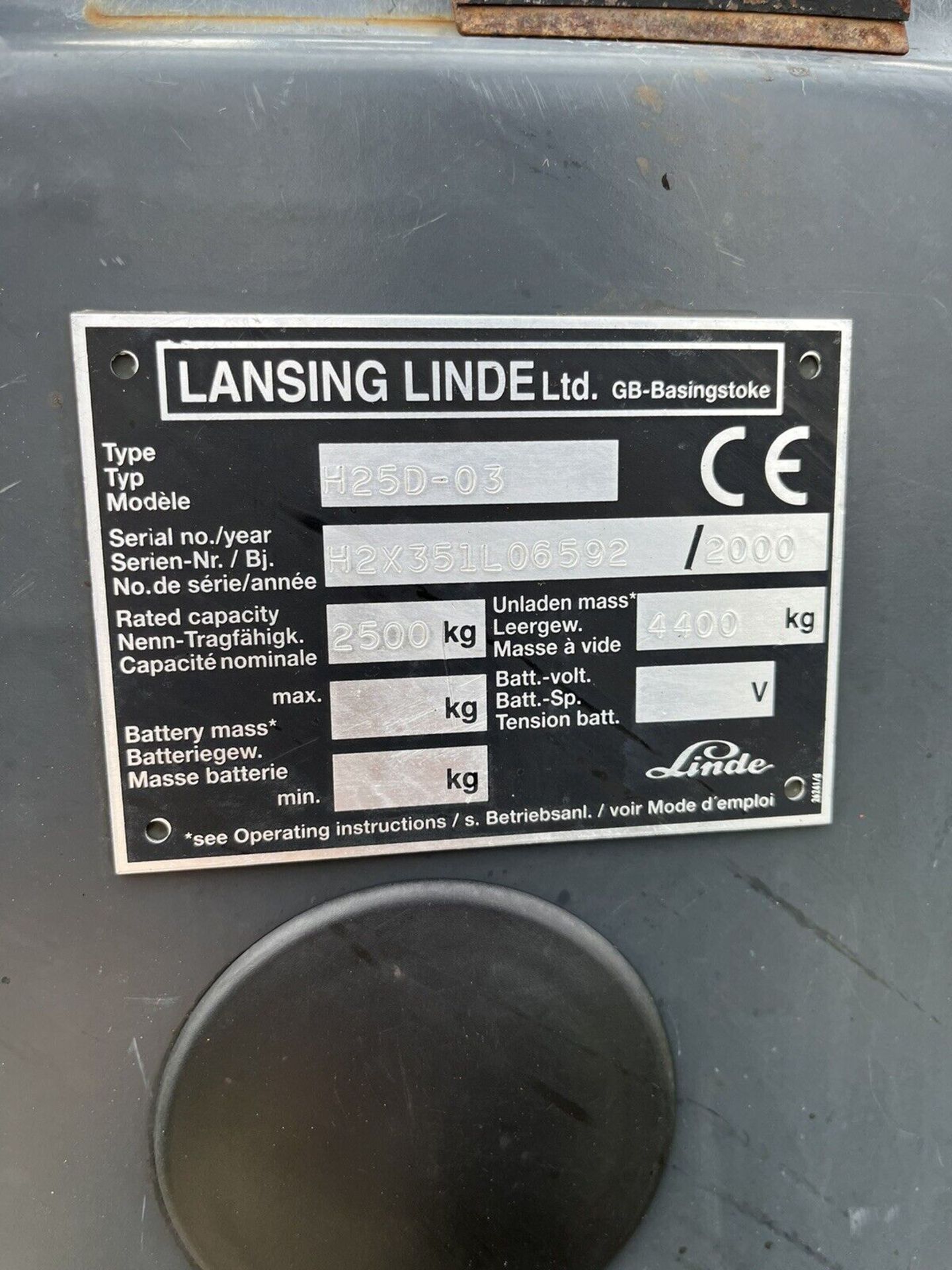 Linde H25 Diesel Forklift - Image 7 of 7