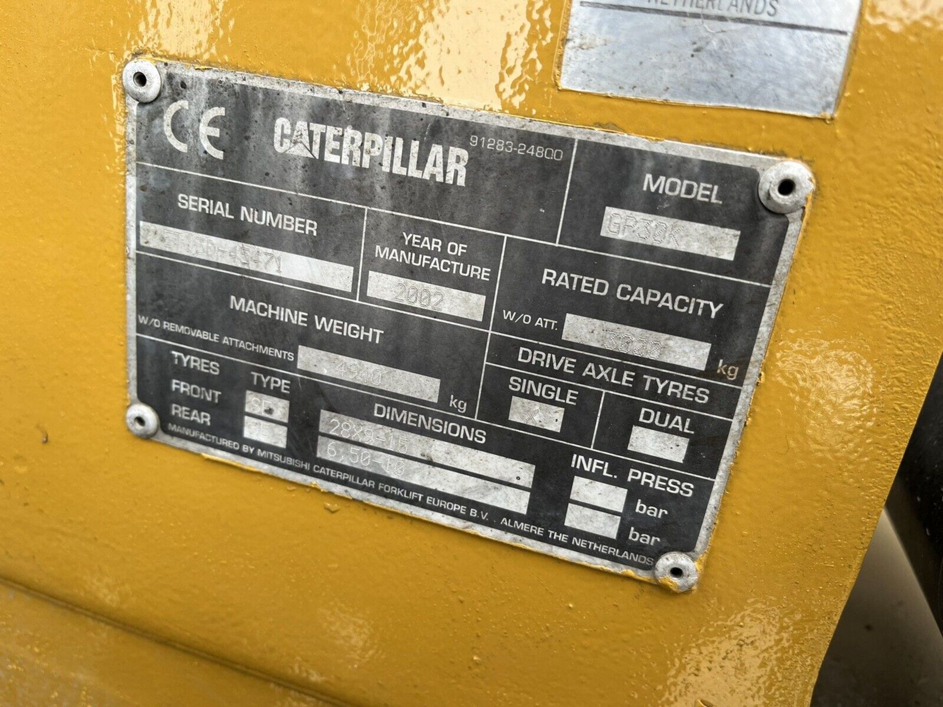 Caterpillar 3 Tonne Gas Forklift - Image 5 of 6