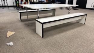 Table X2 with Bench Seat X2White Table