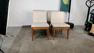 Billiani Wooden Framed Leather Effect Chair x4