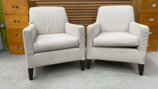Cream Upholstered Armchair X3
