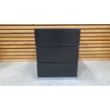 Black Wooden Cabinet With 2 Drawers