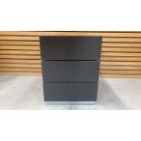 Black Wooden Cabinet With 2 Drawers