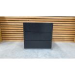 Black Wooden Cabinet With 2 Drawers