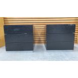 Black Wooden Cabinets With 2 Drawers X2