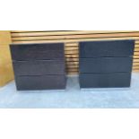 Black Wooden Cabinet With 2 Drawers X2