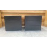 Black Wooden Cabinet With 2 Drawers X2