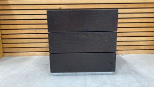 Black Wooden Cabinet With 2 Drawers