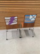 Oak Woodgrain Effect Commercial Grade Chairs Set of 2