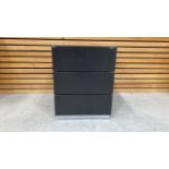 Black Wooden Cabinet With 2 Drawers