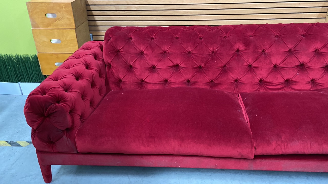 CTS Salotti Red Large Sofa - Image 4 of 10