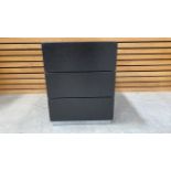 Black Wooden Cabinet With 2 Drawers