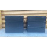 Black Wooden Cabinet With 2 Drawers X2