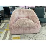 Large Pink Fabric Armchairs