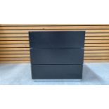 Black Wooden Cabinet With 2 Drawers