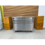 Stainless Steel Servery Counter On Wheels