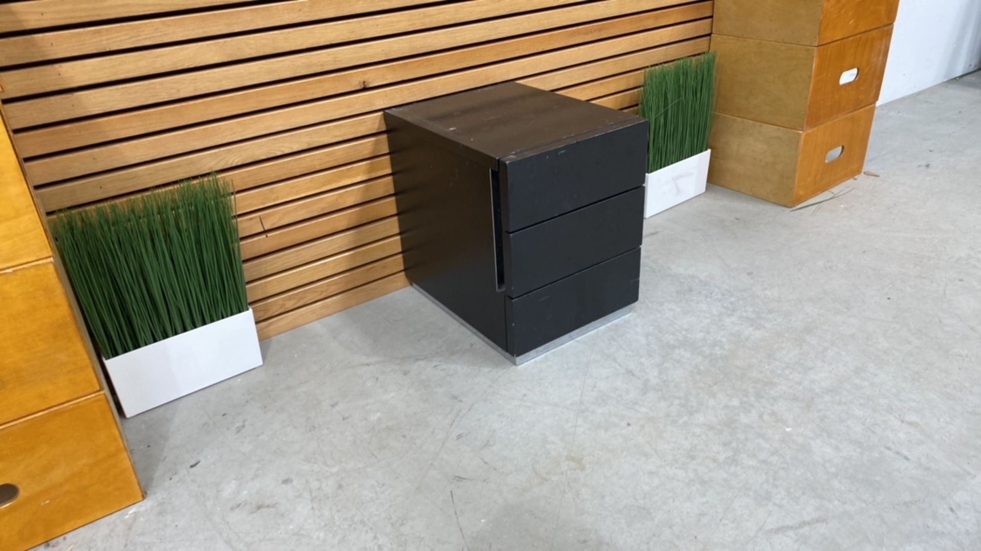 Black Wooden Side Table With 2 Draws - Image 4 of 6