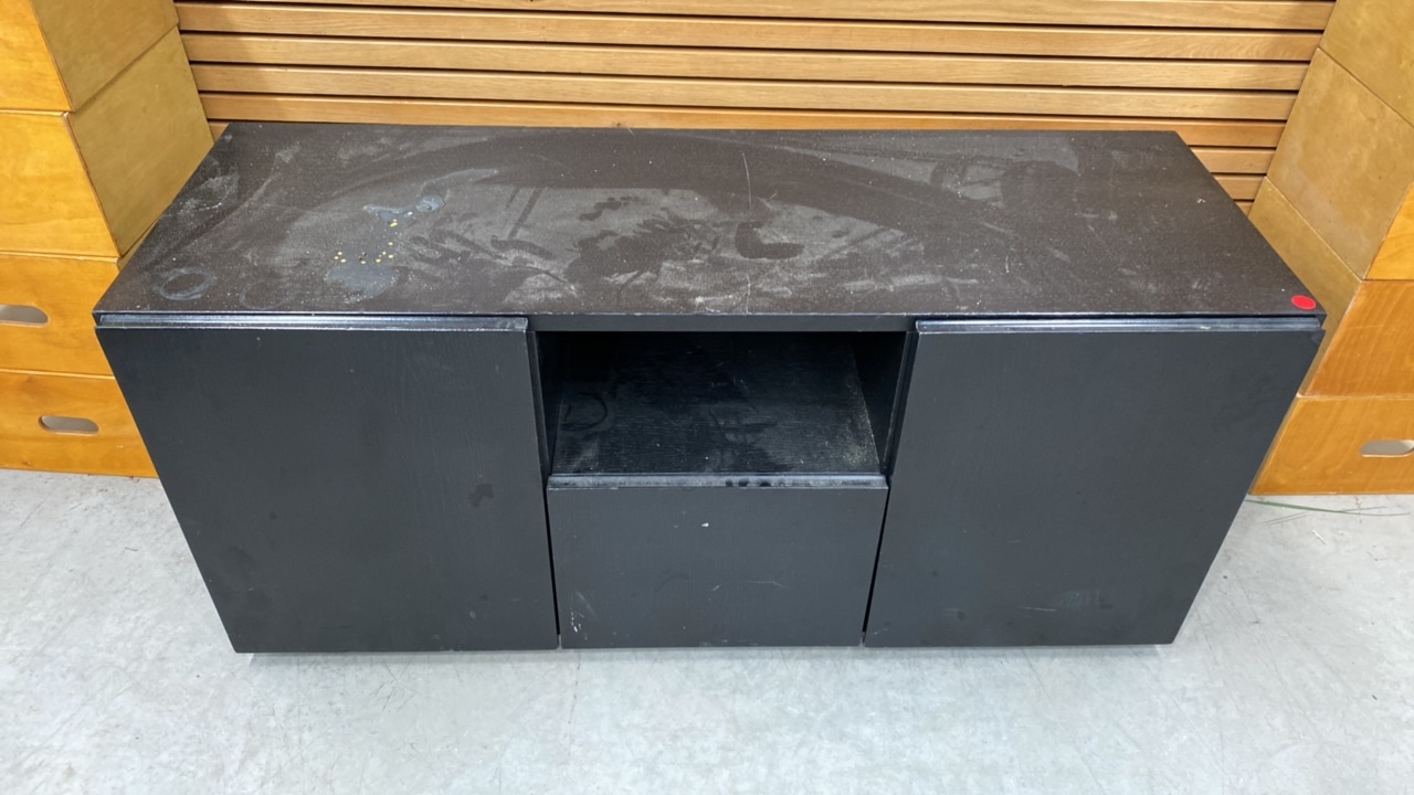 Black Wooden TV Stand - Image 2 of 3